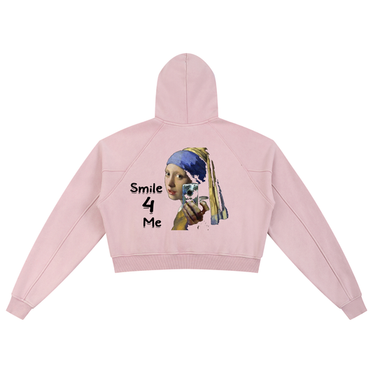 Snow Washed Cropped Hoodie