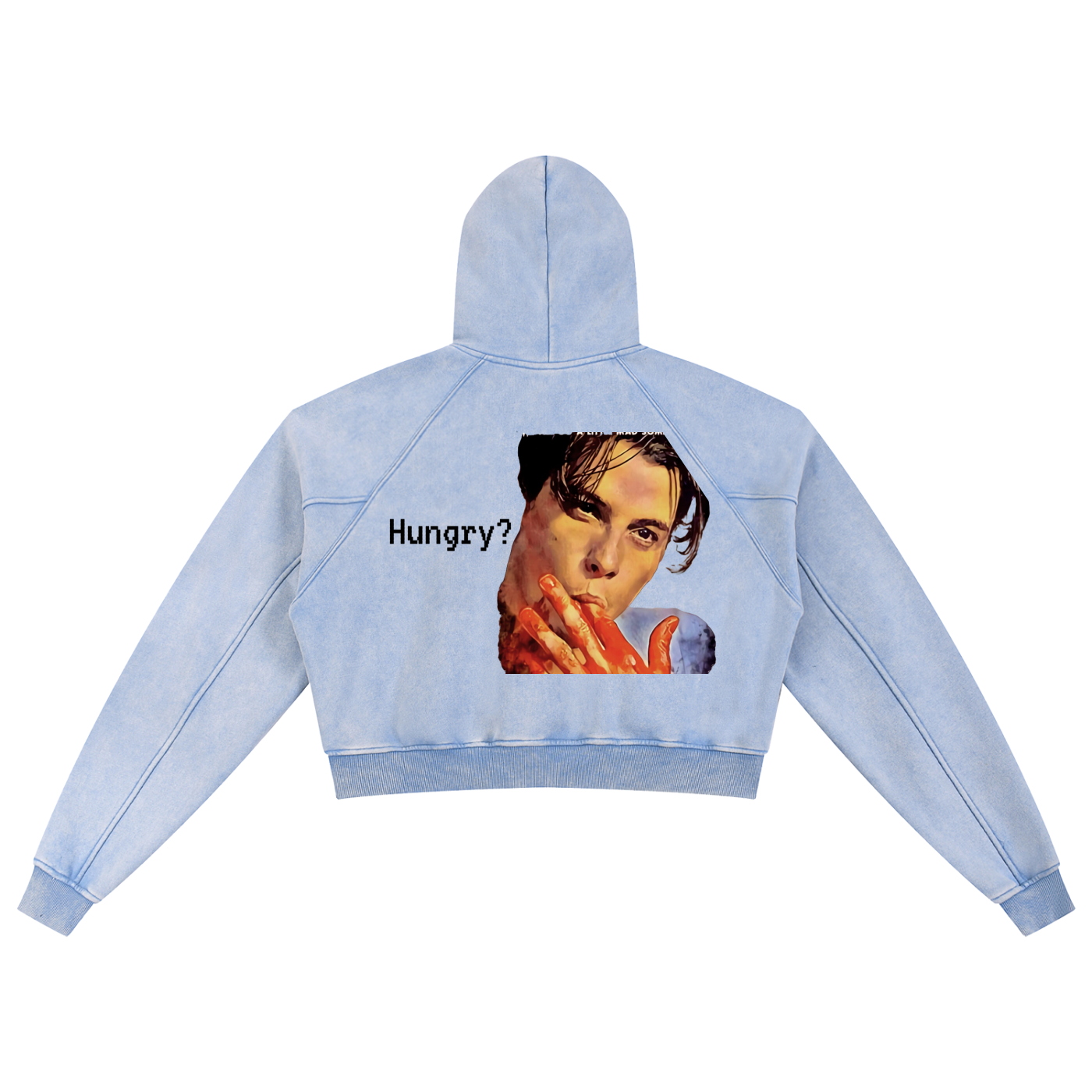 Snow Washed Cropped Hoodie