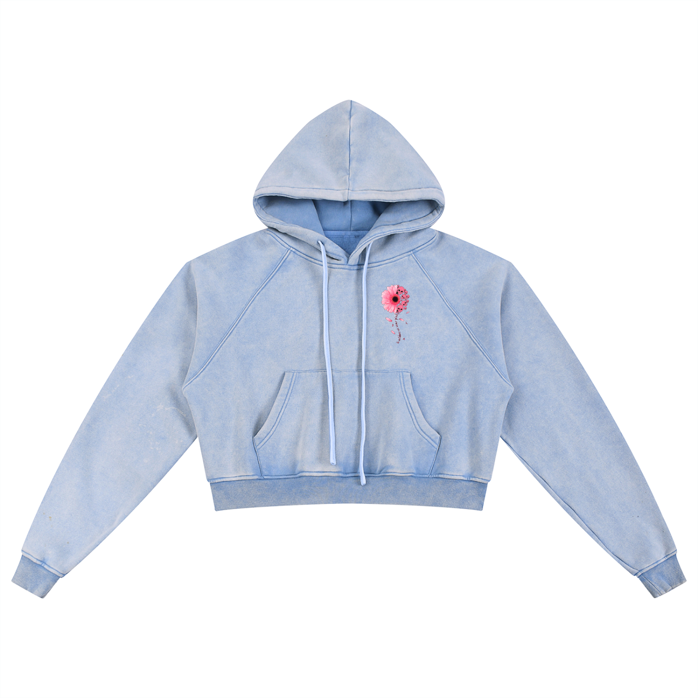 Snow Washed Cropped Hoodie