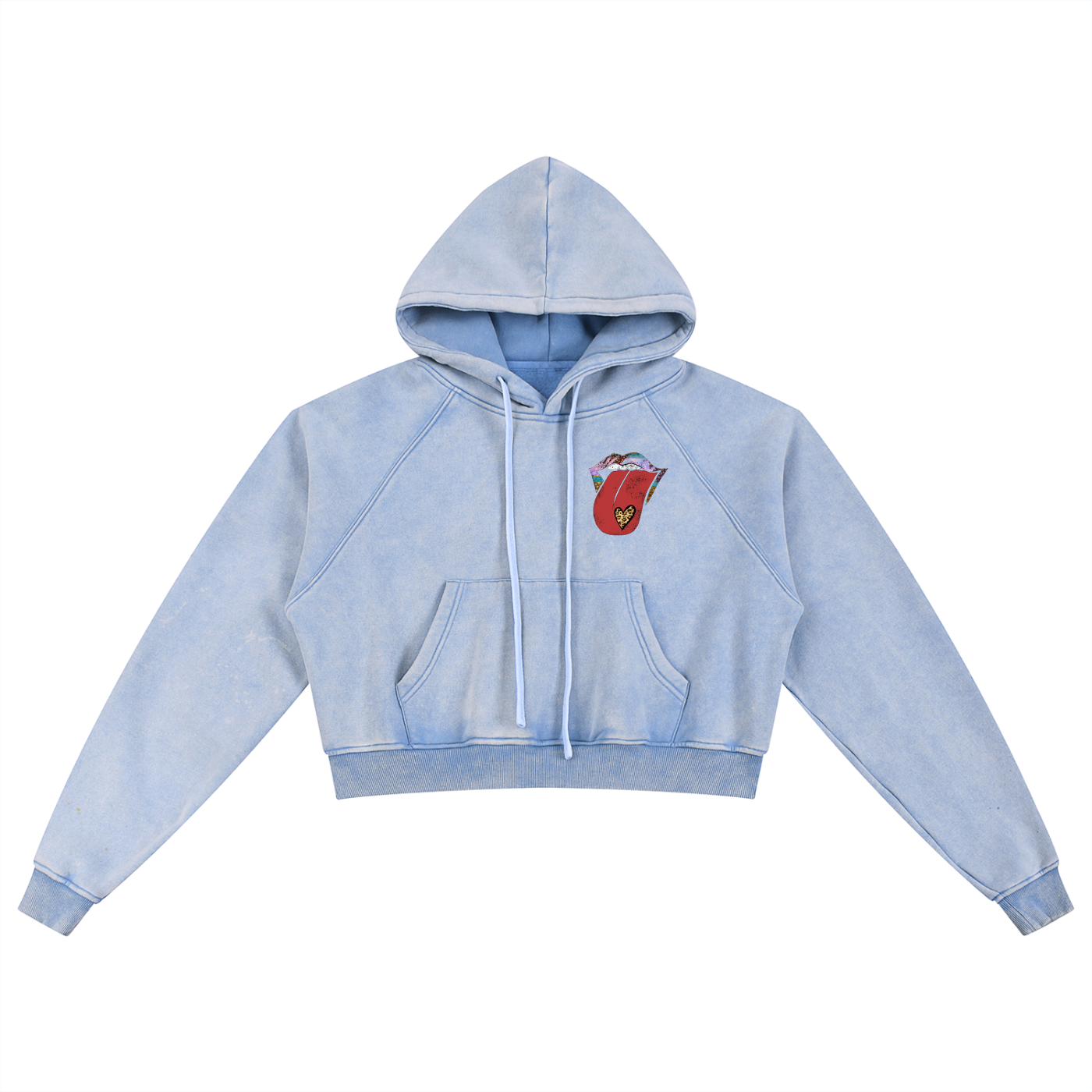 Snow Washed Cropped Hoodie