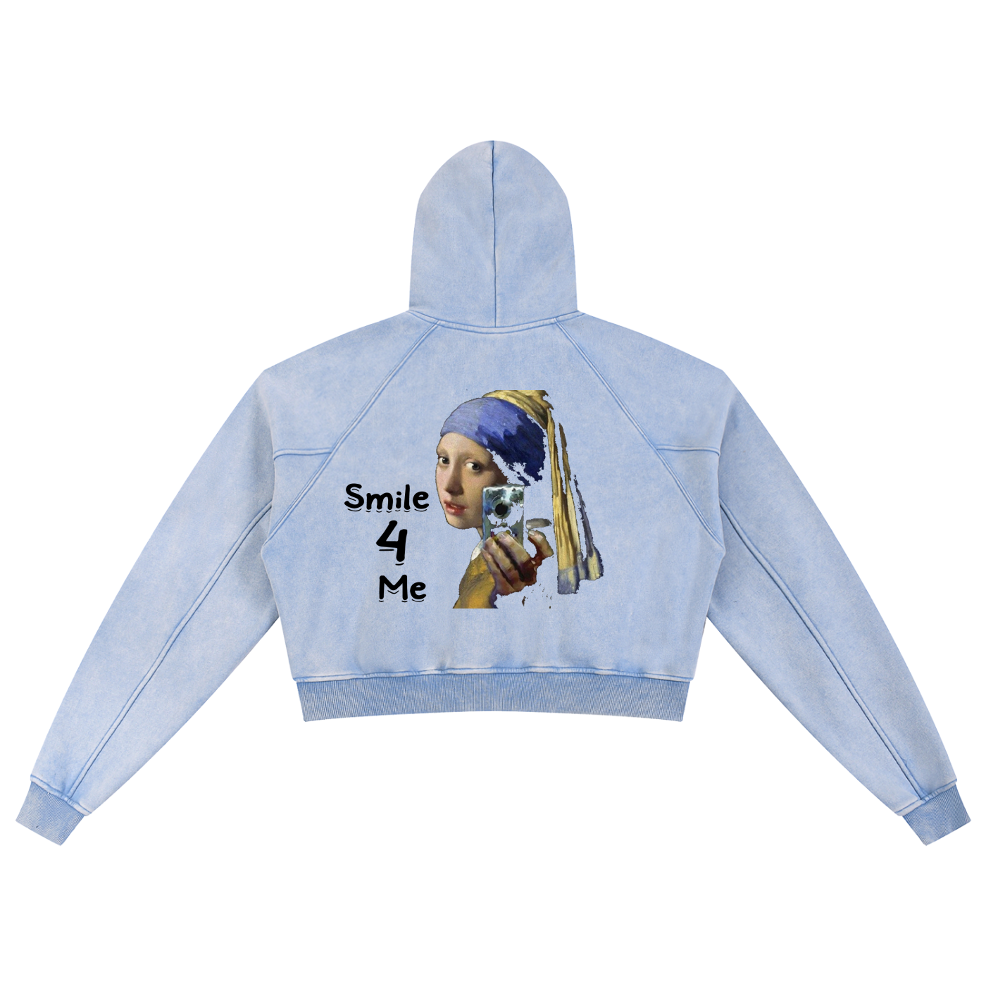 Snow Washed Cropped Hoodie