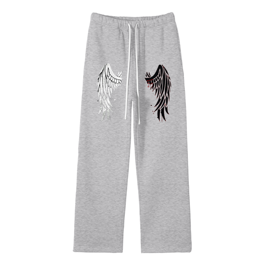 Unisex Solid Color Fleece Straight Leg Pants