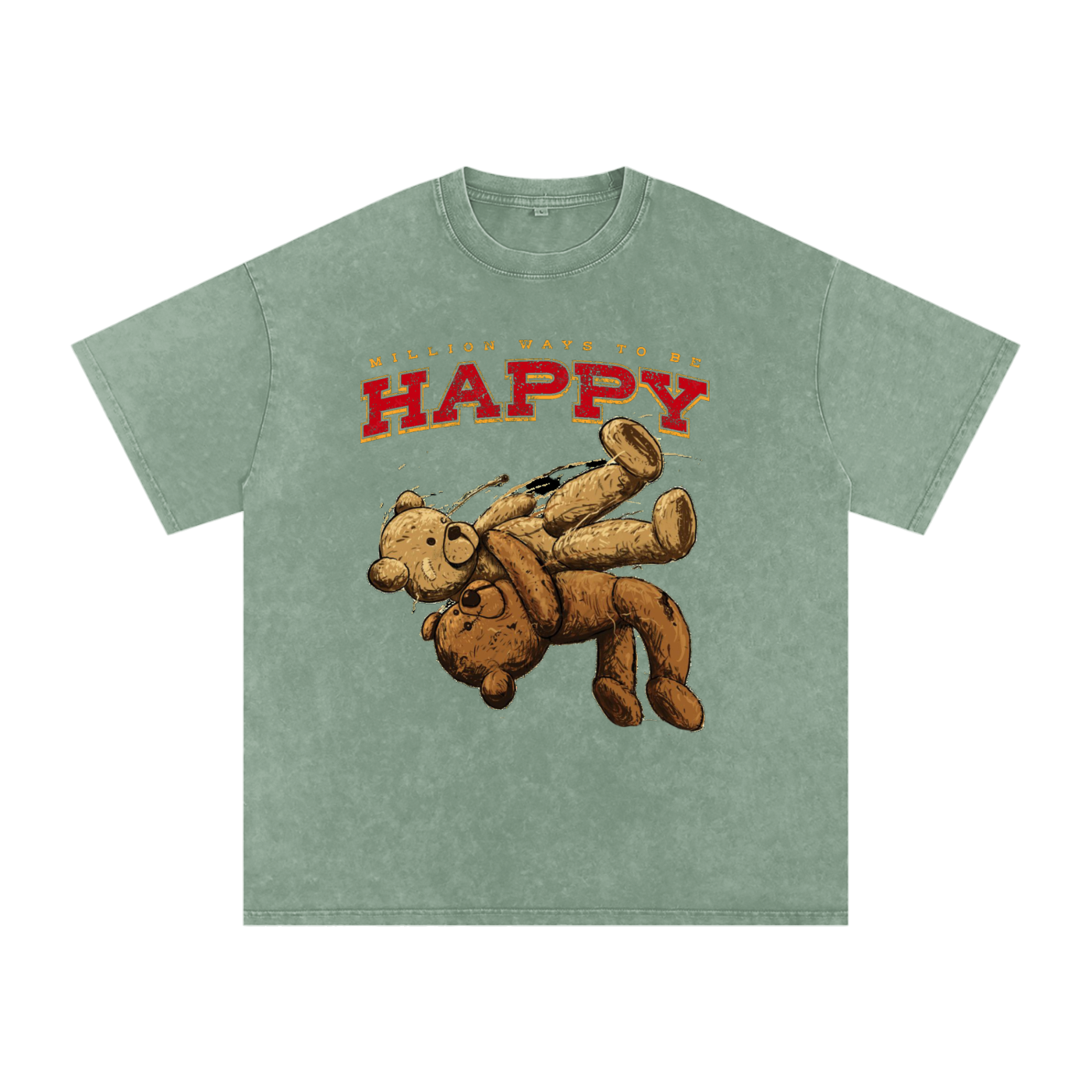 Snow Washed Oversized Cotton T-Shirt